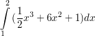 $ \integral_{1}^{2}{(\bruch{1}{2}x^{3}+6x^{2}+1) dx} $